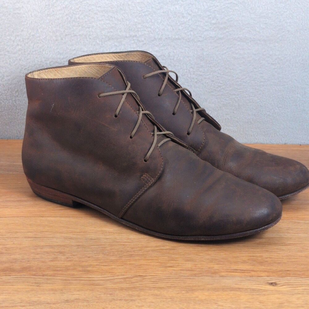 Nisolo Harper Women's 10 Chukka Ankle Boots Brown Leather Lace-Up Handmade Peru